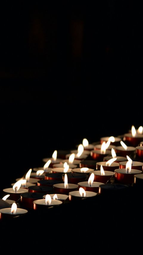 Download wallpaper 2160x3840 candles, fire, darkness samsung galaxy s4, s5, note, sony xperia z, z1, z2, z3, htc one, lenovo vibe hd background
