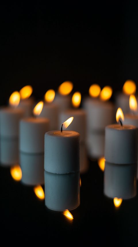 Download wallpaper 2160x3840 candles, fire, reflection samsung galaxy s4, s5, note, sony xperia z, z1, z2, z3, htc one, lenovo vibe hd background