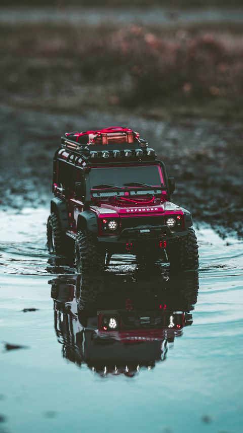 Download wallpaper 2160x3840 car, suv, toy, red, puddle samsung galaxy s4, s5, note, sony xperia z, z1, z2, z3, htc one, lenovo vibe hd background