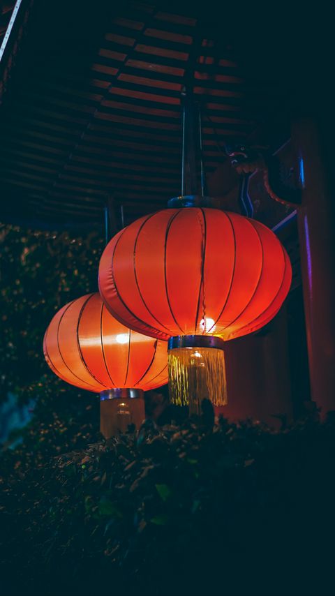 Download wallpaper 2160x3840 chinese lanterns, lamps, light, glow, red samsung galaxy s4, s5, note, sony xperia z, z1, z2, z3, htc one, lenovo vibe hd background