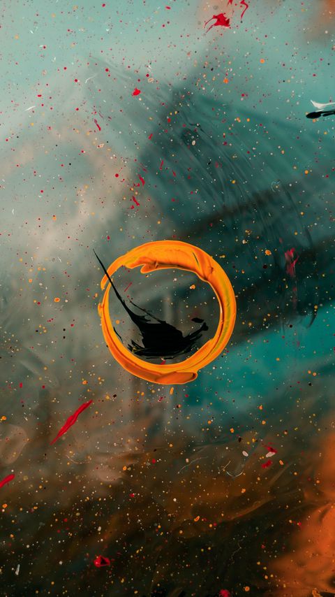 Download wallpaper 2160x3840 circle, spots, paint, glass, surface, abstraction samsung galaxy s4, s5, note, sony xperia z, z1, z2, z3, htc one, lenovo vibe hd background