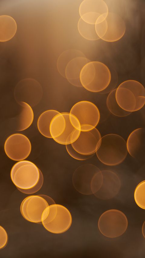Download wallpaper 2160x3840 circles, glare, bokeh, abstraction, yellow samsung galaxy s4, s5, note, sony xperia z, z1, z2, z3, htc one, lenovo vibe hd background