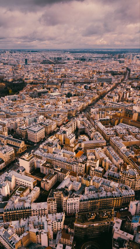 Download wallpaper 2160x3840 city, aerial view, buildings, overview, horizon samsung galaxy s4, s5, note, sony xperia z, z1, z2, z3, htc one, lenovo vibe hd background