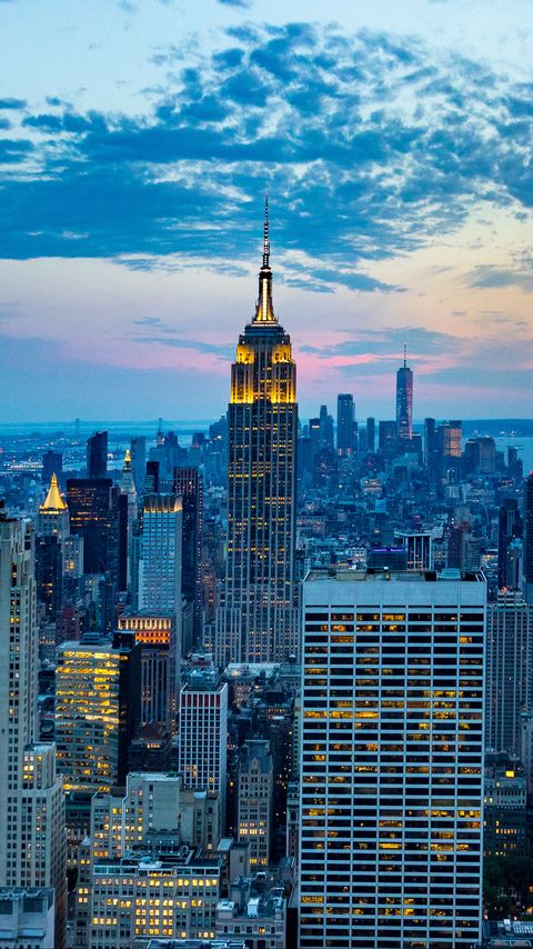Download wallpaper 2160x3840 city, aerial view, buildings, metropolis, architecture, new york samsung galaxy s4, s5, note, sony xperia z, z1, z2, z3, htc one, lenovo vibe hd background