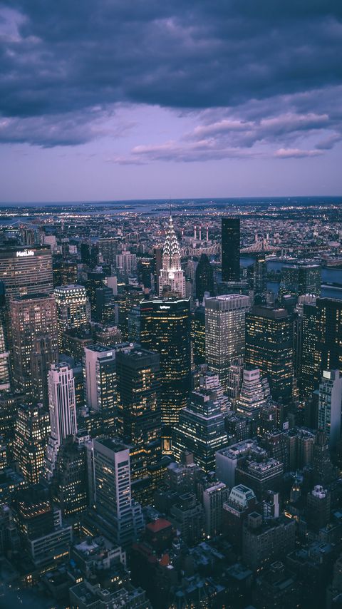 Download wallpaper 2160x3840 city, buildings, aerial view, architecture, cityscape, metropolis, new york samsung galaxy s4, s5, note, sony xperia z, z1, z2, z3, htc one, lenovo vibe hd background