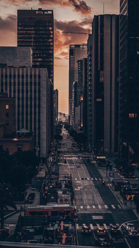 Download wallpaper 2160x3840 city, buildings, aerial view, road, cars samsung galaxy s4, s5, note, sony xperia z, z1, z2, z3, htc one, lenovo vibe hd background