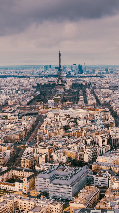 Download wallpaper 2160x3840 city, eiffel tower, tower, cityscape, aerial view, paris samsung galaxy s4, s5, note, sony xperia z, z1, z2, z3, htc one, lenovo vibe hd background