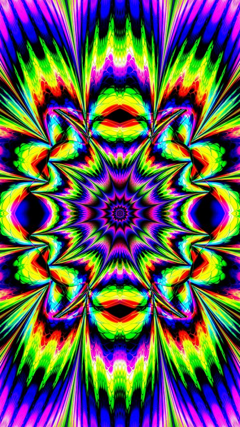 Download wallpaper 2160x3840 fractal, kaleidoscope, abstraction, bright, optical illusion samsung galaxy s4, s5, note, sony xperia z, z1, z2, z3, htc one, lenovo vibe hd background