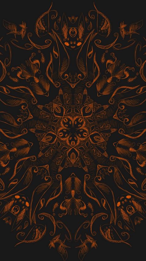 Download wallpaper 2160x3840 fractal, mandala, pattern, abstraction, art samsung galaxy s4, s5, note, sony xperia z, z1, z2, z3, htc one, lenovo vibe hd background