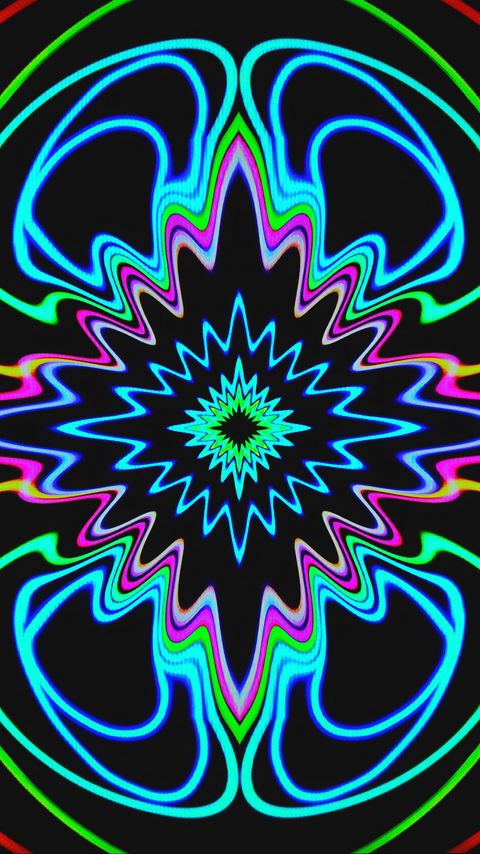 Download wallpaper 2160x3840 fractal, pattern, neon, glow, abstraction samsung galaxy s4, s5, note, sony xperia z, z1, z2, z3, htc one, lenovo vibe hd background