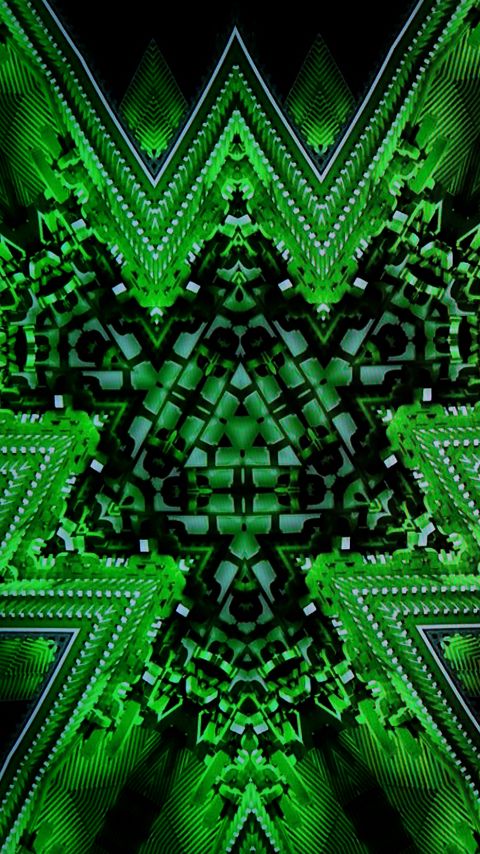 Download wallpaper 2160x3840 kaleidoscope, fractal, abstraction, green samsung galaxy s4, s5, note, sony xperia z, z1, z2, z3, htc one, lenovo vibe hd background
