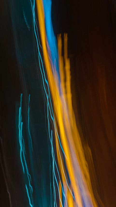 Download wallpaper 2160x3840 light, long exposure, yellow, blue, abstraction samsung galaxy s4, s5, note, sony xperia z, z1, z2, z3, htc one, lenovo vibe hd background