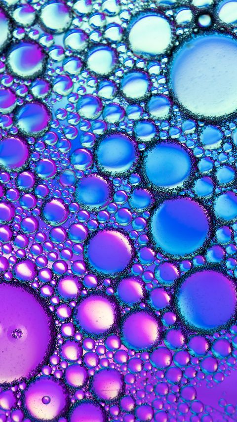 Download wallpaper 2160x3840 liquid, oil, bubbles, macro, purple, blue samsung galaxy s4, s5, note, sony xperia z, z1, z2, z3, htc one, lenovo vibe hd background