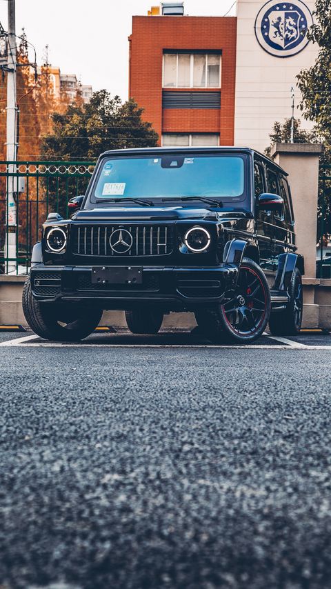 Download wallpaper 2160x3840 mercedes, suv, black, front view samsung galaxy s4, s5, note, sony xperia z, z1, z2, z3, htc one, lenovo vibe hd background