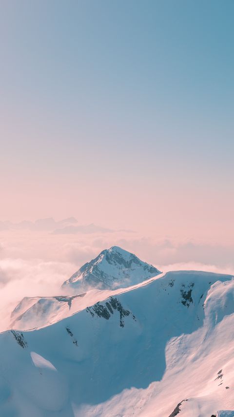 Download wallpaper 2160x3840 mountains, snow, winter, clouds, landscape, white samsung galaxy s4, s5, note, sony xperia z, z1, z2, z3, htc one, lenovo vibe hd background