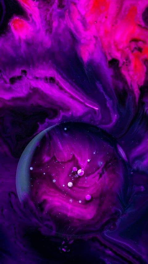 Download wallpaper 2160x3840 paint, stains, bubbles, macro, abstraction, purple samsung galaxy s4, s5, note, sony xperia z, z1, z2, z3, htc one, lenovo vibe hd background