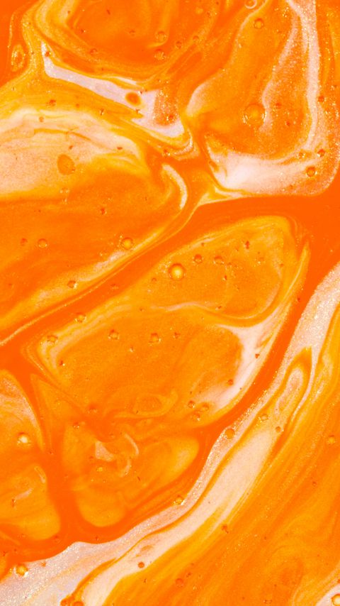 Download wallpaper 2160x3840 paint, stains, liquid, macro, orange, abstraction samsung galaxy s4, s5, note, sony xperia z, z1, z2, z3, htc one, lenovo vibe hd background