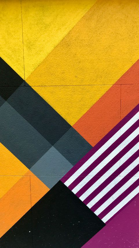 Download wallpaper 2160x3840 wall, mural, abstraction, geometry, colorful samsung galaxy s4, s5, note, sony xperia z, z1, z2, z3, htc one, lenovo vibe hd background