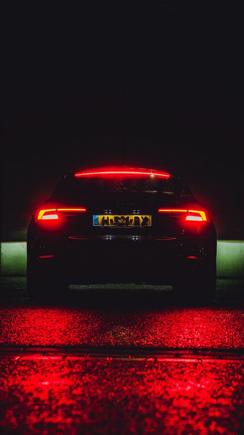 Download wallpaper 2160x3840 audi, car, black, tailights, light samsung galaxy s4, s5, note, sony xperia z, z1, z2, z3, htc one, lenovo vibe hd background