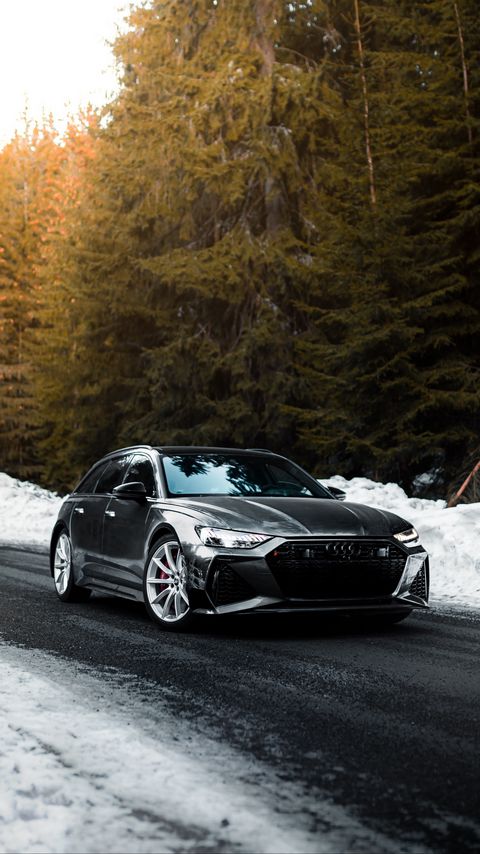 Download wallpaper 2160x3840 audi, car, gray, speed, road, snow, winter samsung galaxy s4, s5, note, sony xperia z, z1, z2, z3, htc one, lenovo vibe hd background