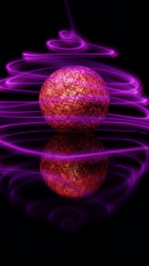 Download wallpaper 2160x3840 ball, light, lines, freezelight, purple samsung galaxy s4, s5, note, sony xperia z, z1, z2, z3, htc one, lenovo vibe hd background