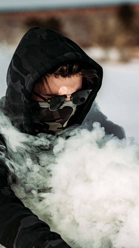 Download wallpaper 2160x3840 boy, mask, smoke, glasses, hood samsung galaxy s4, s5, note, sony xperia z, z1, z2, z3, htc one, lenovo vibe hd background