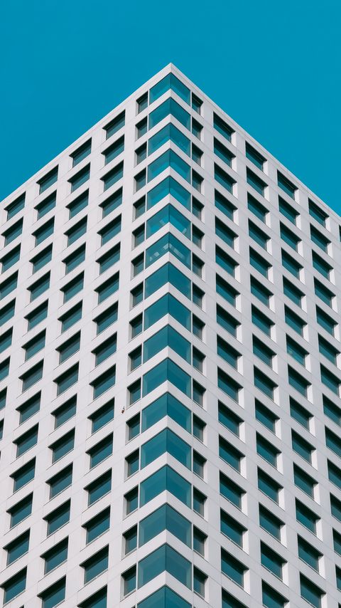 Download wallpaper 2160x3840 building, architecture, minimalism, blue samsung galaxy s4, s5, note, sony xperia z, z1, z2, z3, htc one, lenovo vibe hd background