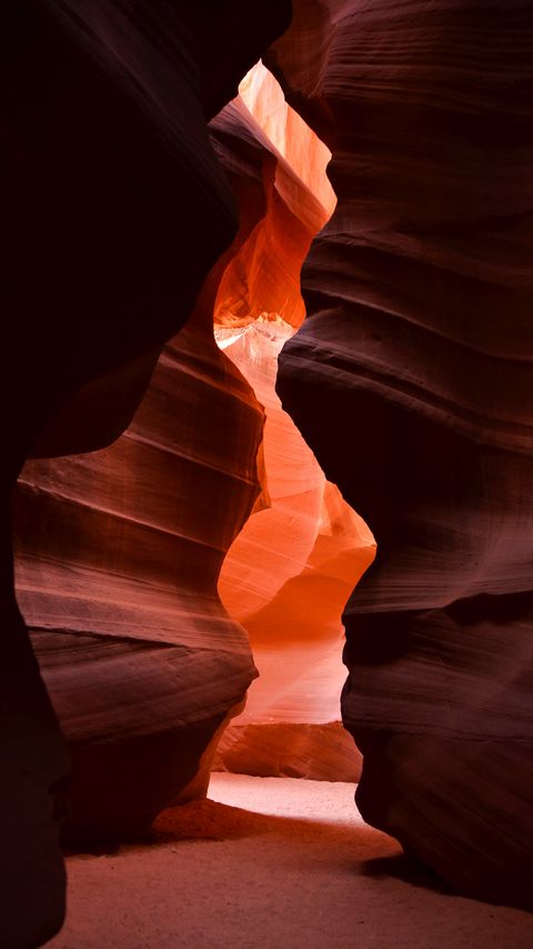 Download wallpaper 2160x3840 cave, rocks, light, nature samsung galaxy s4, s5, note, sony xperia z, z1, z2, z3, htc one, lenovo vibe hd background