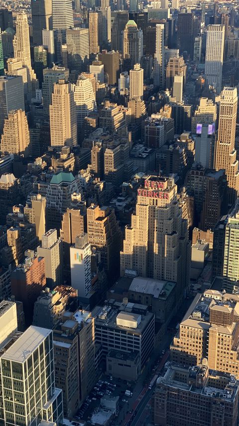 Download wallpaper 2160x3840 city, aerial view, buildings, architecture, new york samsung galaxy s4, s5, note, sony xperia z, z1, z2, z3, htc one, lenovo vibe hd background