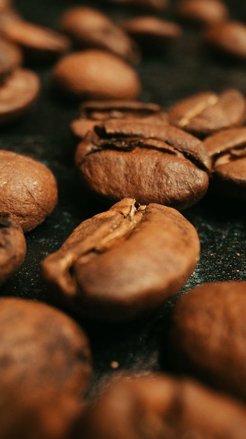 Download wallpaper 2160x3840 coffee beans, coffee, beans, roasting, brown, macro samsung galaxy s4, s5, note, sony xperia z, z1, z2, z3, htc one, lenovo vibe hd background