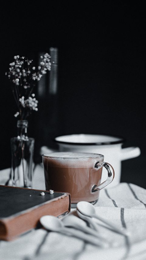 Download wallpaper 2160x3840 coffee, drink, mug, flowers, still life samsung galaxy s4, s5, note, sony xperia z, z1, z2, z3, htc one, lenovo vibe hd background