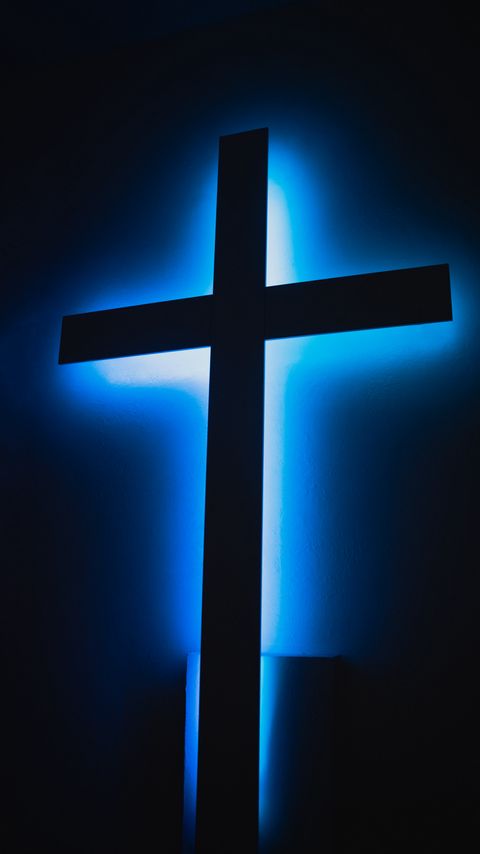 Download wallpaper 2160x3840 cross, neon, glow, religion, god samsung galaxy s4, s5, note, sony xperia z, z1, z2, z3, htc one, lenovo vibe hd background