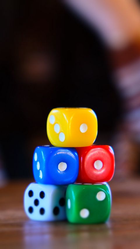 Download wallpaper 2160x3840 dice, cubes, game, colorful samsung galaxy s4, s5, note, sony xperia z, z1, z2, z3, htc one, lenovo vibe hd background