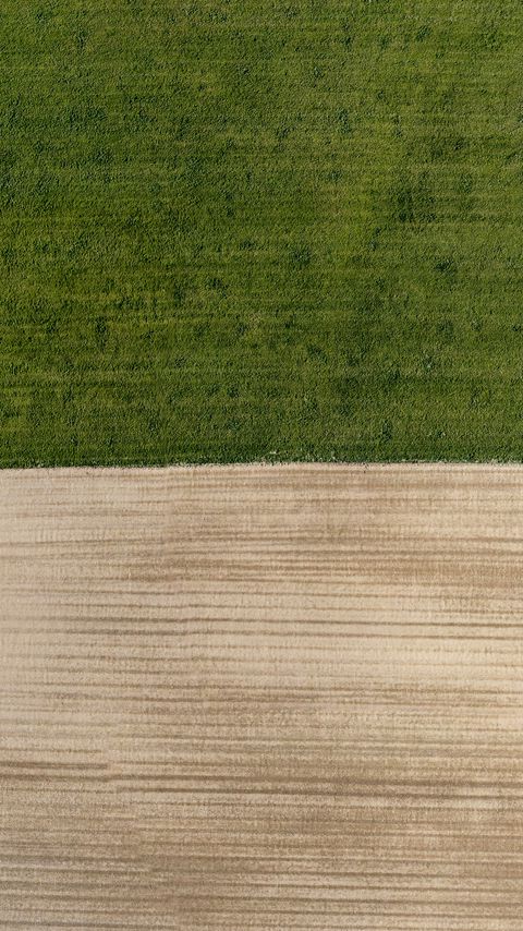 Download wallpaper 2160x3840 field, grass, sand, aerial view samsung galaxy s4, s5, note, sony xperia z, z1, z2, z3, htc one, lenovo vibe hd background