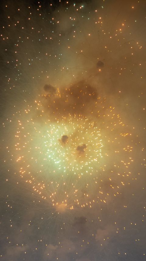 Download wallpaper 2160x3840 fireworks, explosion, sparks, smoke, light samsung galaxy s4, s5, note, sony xperia z, z1, z2, z3, htc one, lenovo vibe hd background