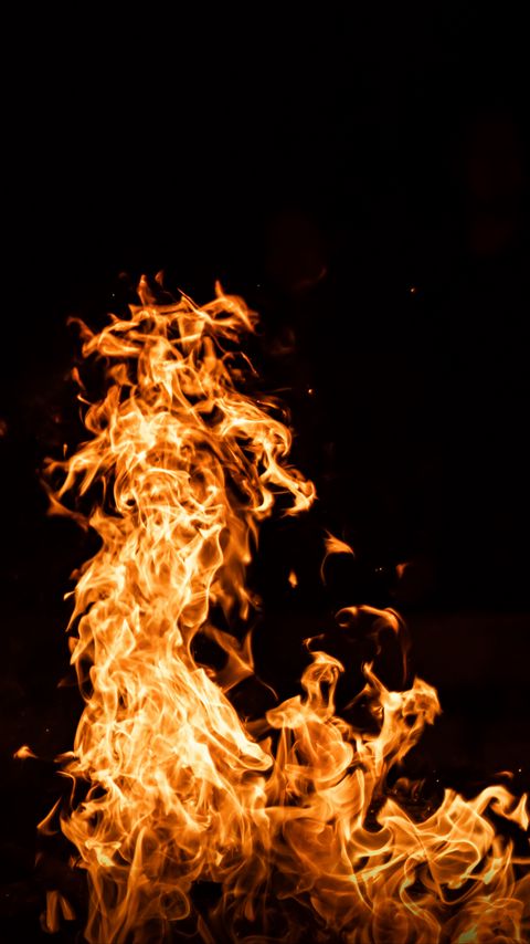 Download wallpaper 2160x3840 flame, fire, element, dark samsung galaxy s4, s5, note, sony xperia z, z1, z2, z3, htc one, lenovo vibe hd background