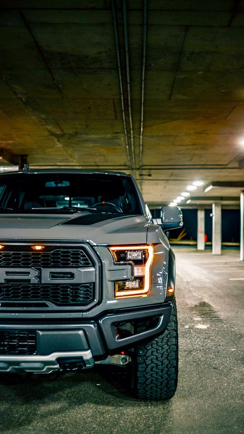 Download wallpaper 2160x3840 ford raptor, ford, car, suv, gray, parking, front view samsung galaxy s4, s5, note, sony xperia z, z1, z2, z3, htc one, lenovo vibe hd background