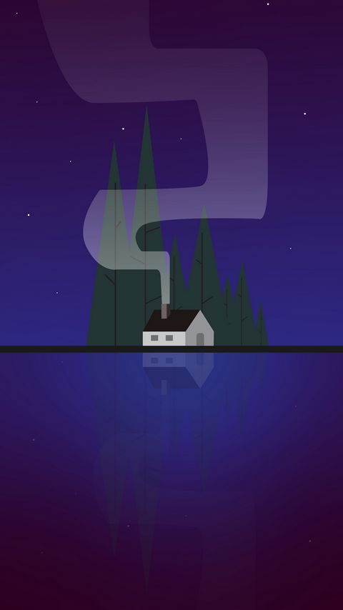 Download wallpaper 2160x3840 house, lake, trees, vector, art samsung galaxy s4, s5, note, sony xperia z, z1, z2, z3, htc one, lenovo vibe hd background