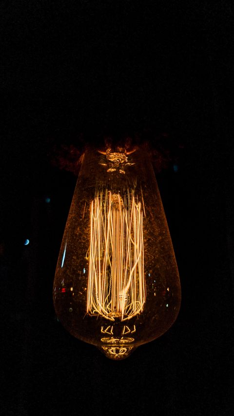 Download wallpaper 2160x3840 light bulb, incandescent lamp, lighting, electricity, dark samsung galaxy s4, s5, note, sony xperia z, z1, z2, z3, htc one, lenovo vibe hd background