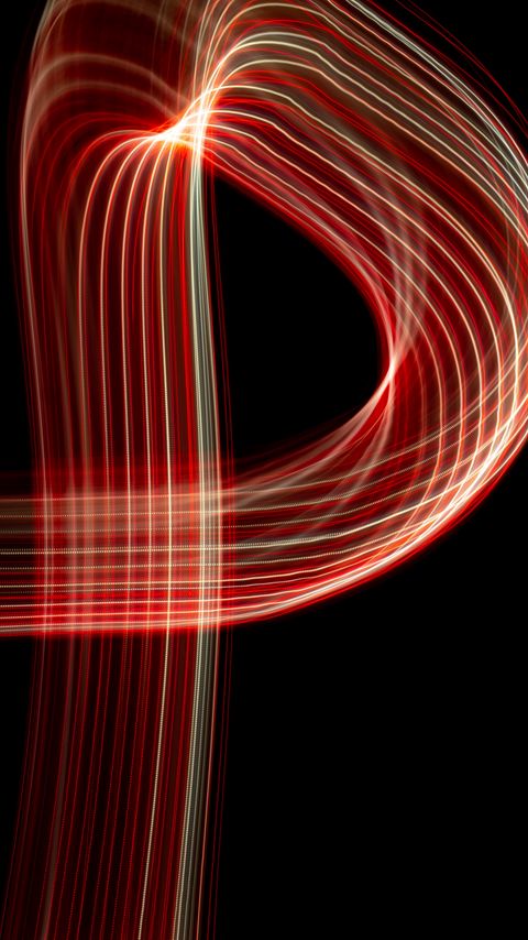 Download wallpaper 2160x3840 light, lines, curves, abstraction, red samsung galaxy s4, s5, note, sony xperia z, z1, z2, z3, htc one, lenovo vibe hd background