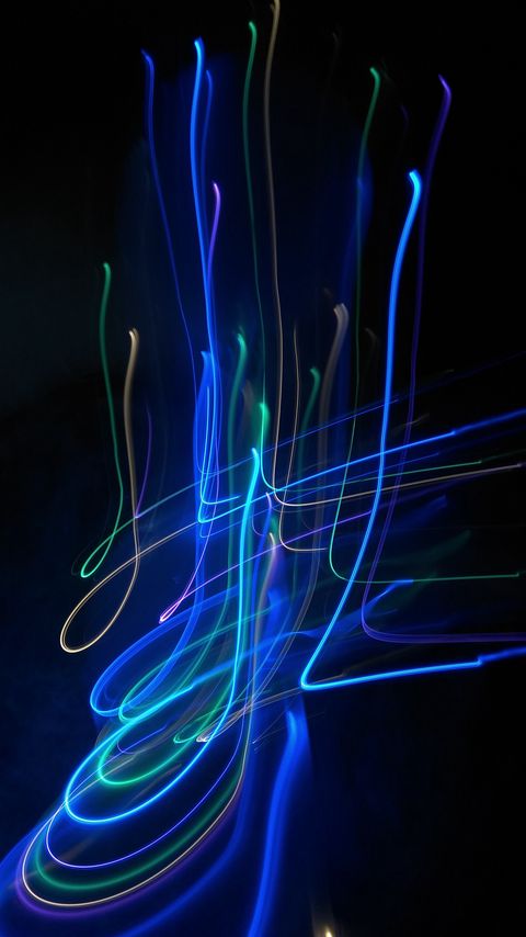 Download wallpaper 2160x3840 light, lines, freezelight, abstraction, blue, dark samsung galaxy s4, s5, note, sony xperia z, z1, z2, z3, htc one, lenovo vibe hd background