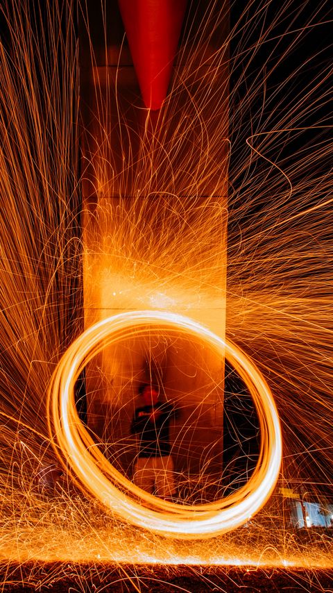 Download wallpaper 2160x3840 light, sparks, rotation, long exposure, freezelight samsung galaxy s4, s5, note, sony xperia z, z1, z2, z3, htc one, lenovo vibe hd background