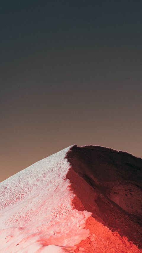 Download wallpaper 2160x3840 mountain, peak, snow, dusk, minimalism, nature samsung galaxy s4, s5, note, sony xperia z, z1, z2, z3, htc one, lenovo vibe hd background