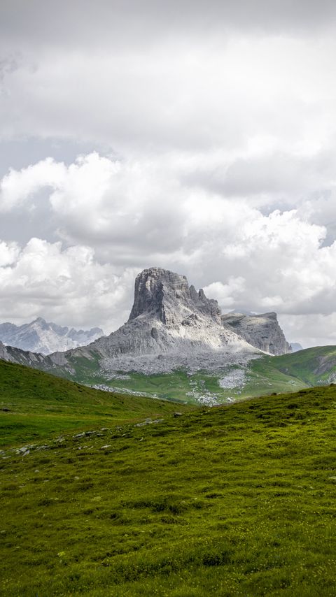 Download wallpaper 2160x3840 mountain, summit, hills, grass, landscape samsung galaxy s4, s5, note, sony xperia z, z1, z2, z3, htc one, lenovo vibe hd background