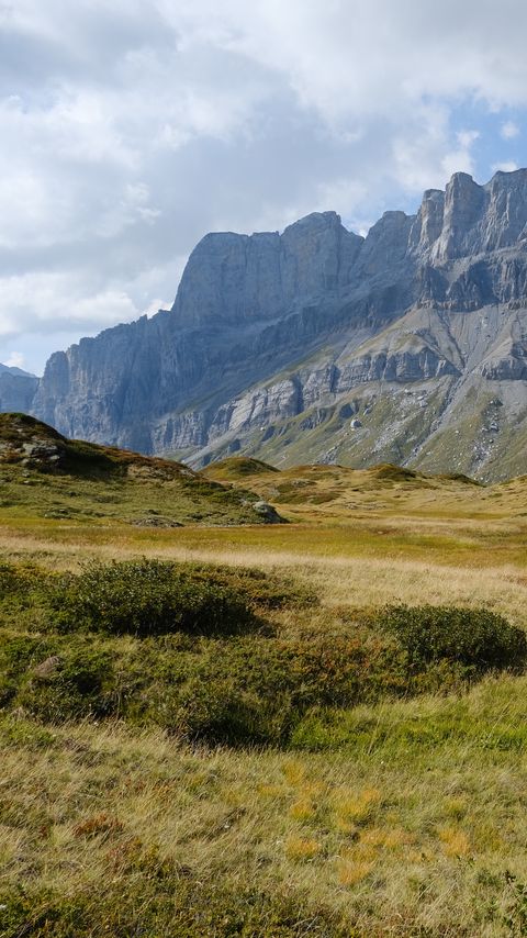 Download wallpaper 2160x3840 mountains, hills, grass, landscape, nature samsung galaxy s4, s5, note, sony xperia z, z1, z2, z3, htc one, lenovo vibe hd background