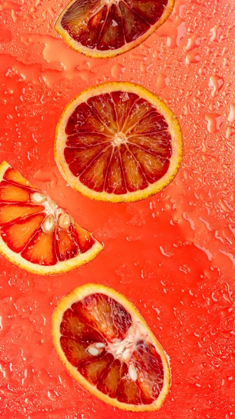 Download wallpaper 2160x3840 orange, citrus, wedges, fresh, red samsung galaxy s4, s5, note, sony xperia z, z1, z2, z3, htc one, lenovo vibe hd background