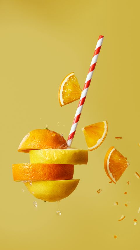 Download wallpaper 2160x3840 orange, lemon, fruit, slices, cocktail samsung galaxy s4, s5, note, sony xperia z, z1, z2, z3, htc one, lenovo vibe hd background