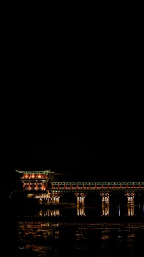 Download wallpaper 2160x3840 pagoda, architecture, backlight, night, dark samsung galaxy s4, s5, note, sony xperia z, z1, z2, z3, htc one, lenovo vibe hd background