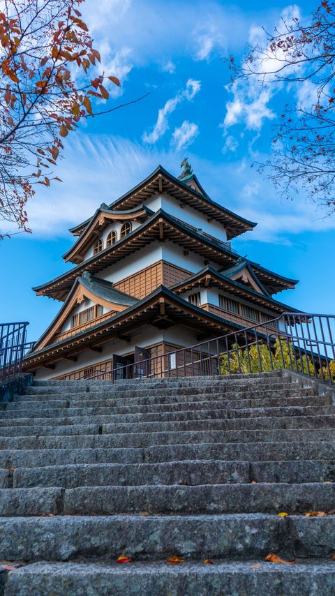 Download wallpaper 2160x3840 pagoda, temple, architecture, stairs, rise samsung galaxy s4, s5, note, sony xperia z, z1, z2, z3, htc one, lenovo vibe hd background