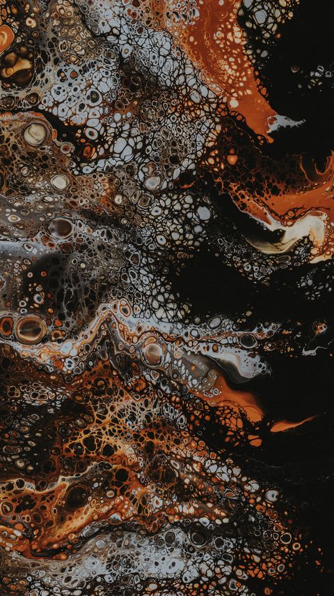 Download wallpaper 2160x3840 paint, bubbles, stains, mixing, abstraction, brown samsung galaxy s4, s5, note, sony xperia z, z1, z2, z3, htc one, lenovo vibe hd background